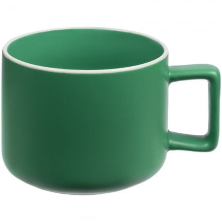Чашка Fusion, зеленая купить с нанесением логотипа оптом на заказ в интернет-магазине Санкт-Петербург