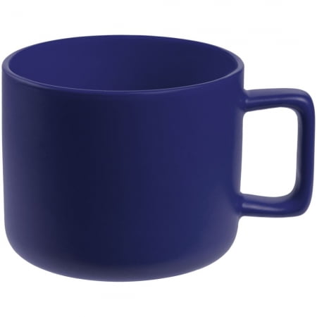 Чашка Jumbo, матовая, синяя купить с нанесением логотипа оптом на заказ в интернет-магазине Санкт-Петербург