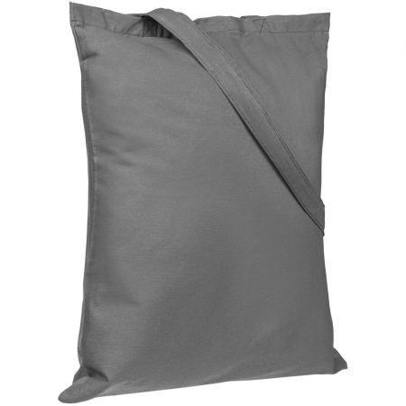 Холщовая сумка Basic 105, серая купить с нанесением логотипа оптом на заказ в интернет-магазине Санкт-Петербург