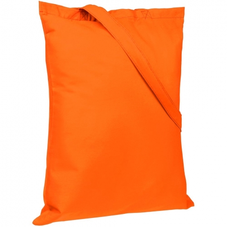 Холщовая сумка Basic 105, оранжевая купить с нанесением логотипа оптом на заказ в интернет-магазине Санкт-Петербург