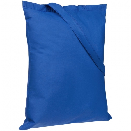Холщовая сумка Basic 105, ярко-синяя купить с нанесением логотипа оптом на заказ в интернет-магазине Санкт-Петербург