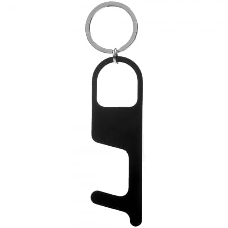 Брелок Poke для бесконтактных нажатий, черный купить с нанесением логотипа оптом на заказ в интернет-магазине Санкт-Петербург
