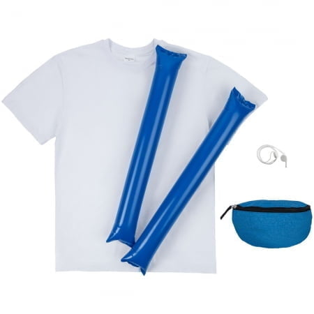 Набор Fan Club, белый с синим купить с нанесением логотипа оптом на заказ в интернет-магазине Санкт-Петербург