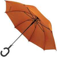 Зонт-трость Charme, оранжневый купить с нанесением логотипа оптом на заказ в интернет-магазине Санкт-Петербург