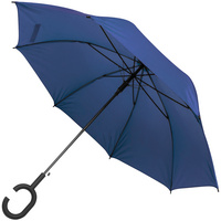 Зонт-трость Charme, синий купить с нанесением логотипа оптом на заказ в интернет-магазине Санкт-Петербург