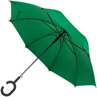 Зонт-трость Charme, зеленый купить с нанесением логотипа оптом на заказ в интернет-магазине Санкт-Петербург