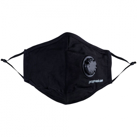 Многоразовая маска с прополисом PropMask, хлопковая, черная купить с нанесением логотипа оптом на заказ в интернет-магазине Санкт-Петербург