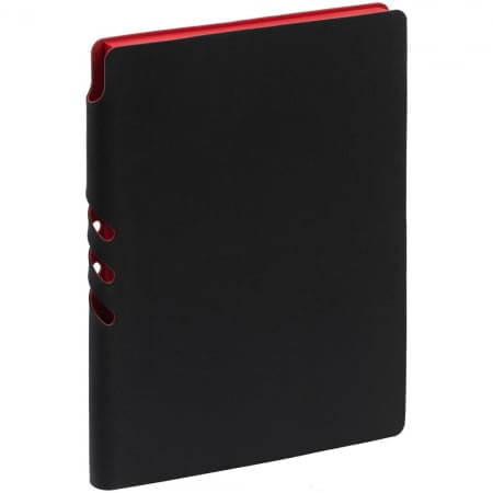 Ежедневник Flexpen Black, недатированный, черный с красным купить с нанесением логотипа оптом на заказ в интернет-магазине Санкт-Петербург