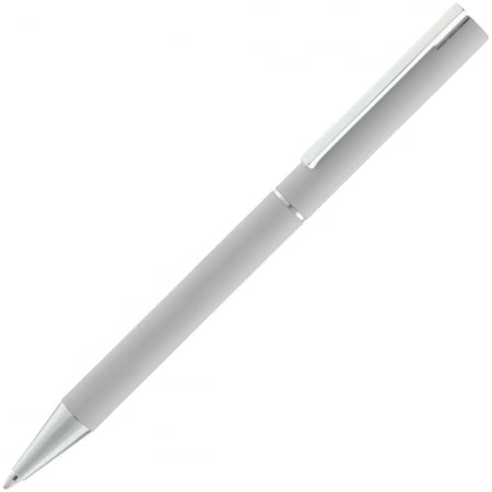 Ручка шариковая Blade Soft Touch, серая купить с нанесением логотипа оптом на заказ в интернет-магазине Санкт-Петербург