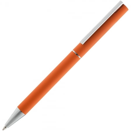 Ручка шариковая Blade Soft Touch, оранжевая купить с нанесением логотипа оптом на заказ в интернет-магазине Санкт-Петербург