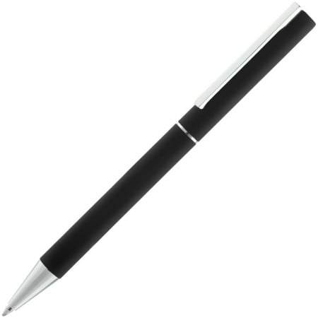 Ручка шариковая Blade Soft Touch, черная купить с нанесением логотипа оптом на заказ в интернет-магазине Санкт-Петербург
