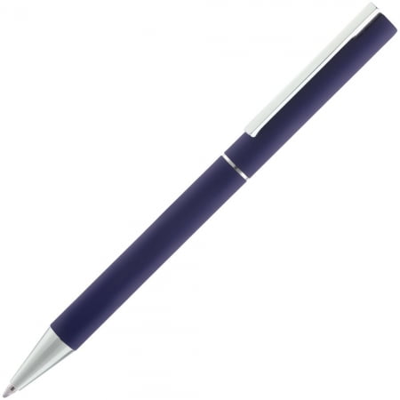 Ручка шариковая Blade Soft Touch, синяя купить с нанесением логотипа оптом на заказ в интернет-магазине Санкт-Петербург
