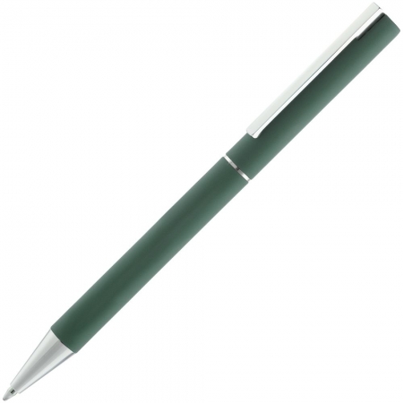 Ручка шариковая Blade Soft Touch, зеленая купить с нанесением логотипа оптом на заказ в интернет-магазине Санкт-Петербург