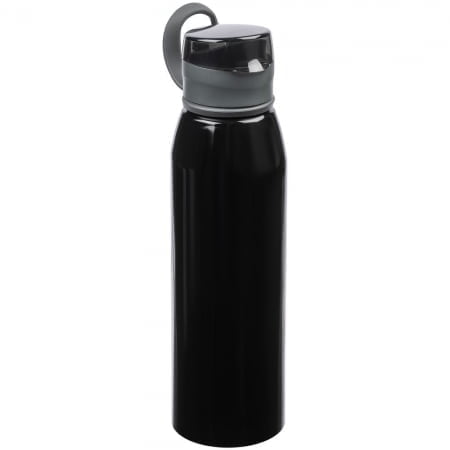 Спортивная бутылка для воды Korver, черная купить с нанесением логотипа оптом на заказ в интернет-магазине Санкт-Петербург