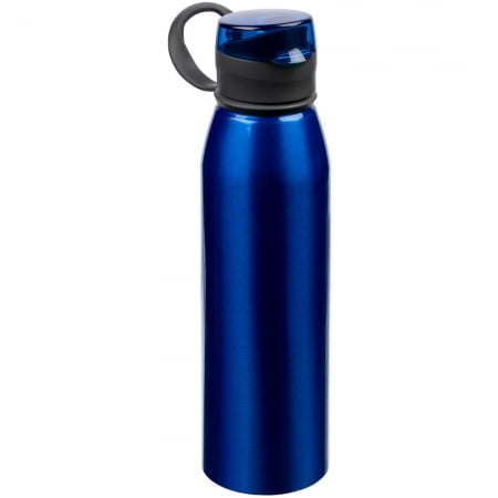Спортивная бутылка для воды Korver, синяя купить с нанесением логотипа оптом на заказ в интернет-магазине Санкт-Петербург