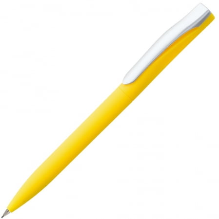 Карандаш механический Pin Soft Touch, желтый купить с нанесением логотипа оптом на заказ в интернет-магазине Санкт-Петербург