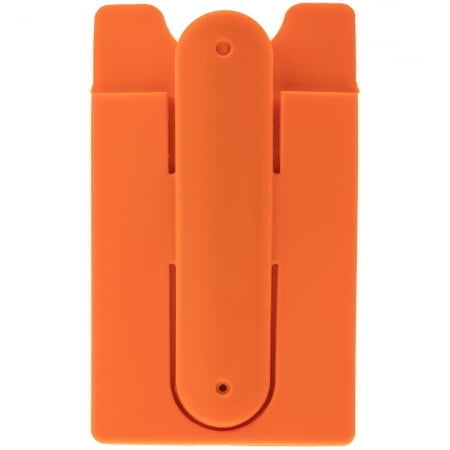 Чехол для карты на телефон Carver, оранжевый купить с нанесением логотипа оптом на заказ в интернет-магазине Санкт-Петербург