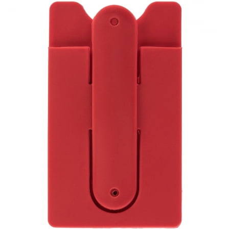 Чехол для карты на телефон Carver, красный купить с нанесением логотипа оптом на заказ в интернет-магазине Санкт-Петербург