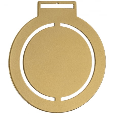 Медаль Steel Rond, золотистая купить с нанесением логотипа оптом на заказ в интернет-магазине Санкт-Петербург