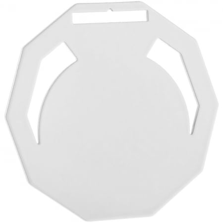 Медаль Steel Deca, белая купить с нанесением логотипа оптом на заказ в интернет-магазине Санкт-Петербург