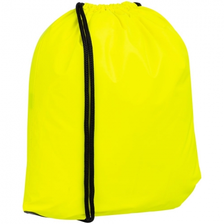 Рюкзак-мешок Manifest Color из светоотражающей ткани, желтый неон купить с нанесением логотипа оптом на заказ в интернет-магазине Санкт-Петербург