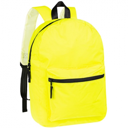 Рюкзак Manifest Color из светоотражающей ткани, желтый неон купить с нанесением логотипа оптом на заказ в интернет-магазине Санкт-Петербург