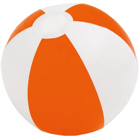 Надувной пляжный мяч Cruise, оранжевый с белым купить с нанесением логотипа оптом на заказ в интернет-магазине Санкт-Петербург