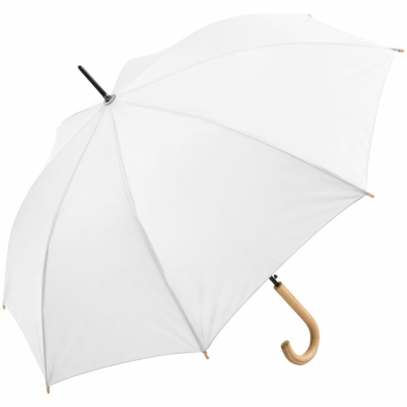 Зонт-трость OkoBrella, белый купить с нанесением логотипа оптом на заказ в интернет-магазине Санкт-Петербург