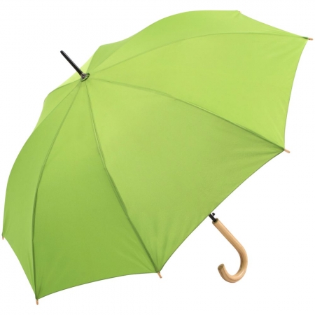 Зонт-трость OkoBrella, зеленое яблоко купить с нанесением логотипа оптом на заказ в интернет-магазине Санкт-Петербург