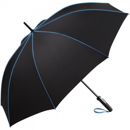 Зонт-трость Seam, голубой купить с нанесением логотипа оптом на заказ в интернет-магазине Санкт-Петербург