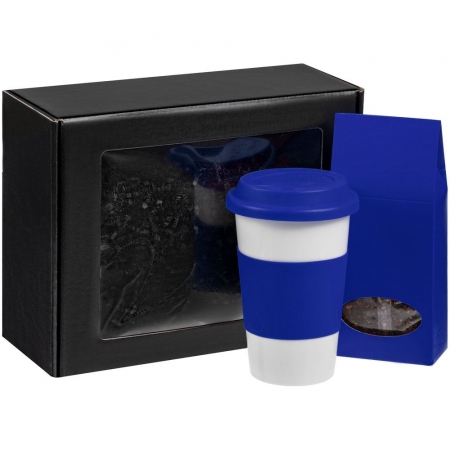 Набор «Чайная пауза», синий купить с нанесением логотипа оптом на заказ в интернет-магазине Санкт-Петербург