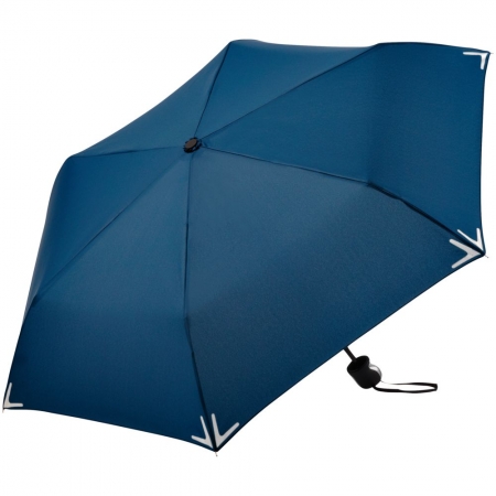 Зонт складной Safebrella, темно-синий купить с нанесением логотипа оптом на заказ в интернет-магазине Санкт-Петербург