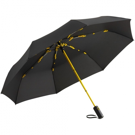 Зонт складной AOC Colorline, желтый купить с нанесением логотипа оптом на заказ в интернет-магазине Санкт-Петербург