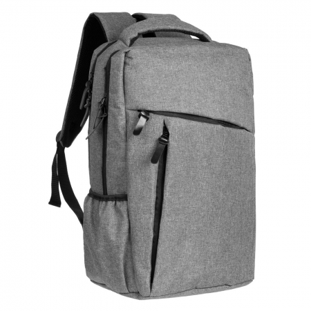 Рюкзак для ноутбука The First XL, серый купить с нанесением логотипа оптом на заказ в интернет-магазине Санкт-Петербург