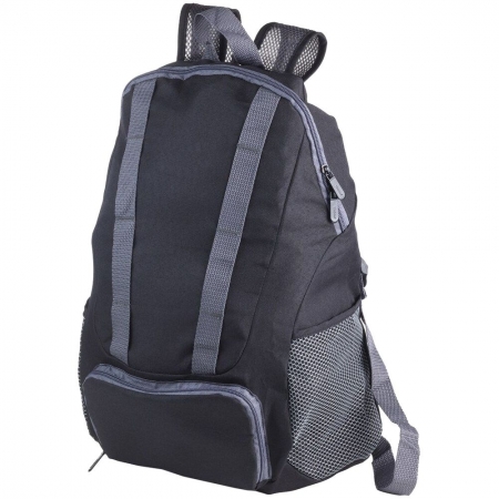 Складной рюкзак Bagpack, черный купить с нанесением логотипа оптом на заказ в интернет-магазине Санкт-Петербург