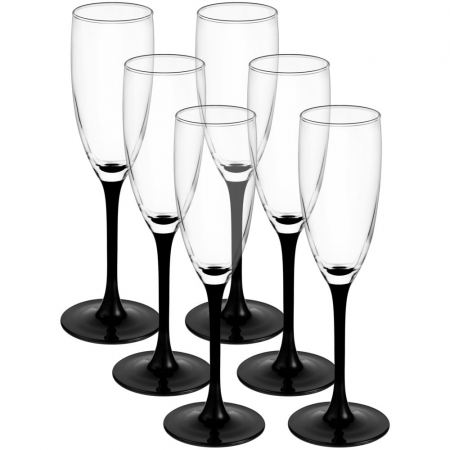 Набор из 6 бокалов для шампанского «Домино» купить с нанесением логотипа оптом на заказ в интернет-магазине Санкт-Петербург