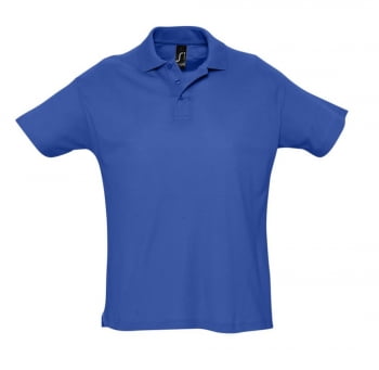 Рубашка поло мужская SUMMER 170, ярко-синяя (royal) купить с нанесением логотипа оптом на заказ в интернет-магазине Санкт-Петербург