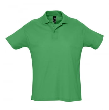 Рубашка поло мужская SUMMER 170, ярко-зеленая купить с нанесением логотипа оптом на заказ в интернет-магазине Санкт-Петербург