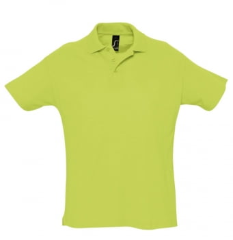 Рубашка поло мужская SUMMER 170, зеленое яблоко купить с нанесением логотипа оптом на заказ в интернет-магазине Санкт-Петербург