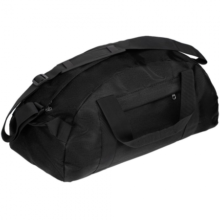 Спортивная сумка Portager, черная купить с нанесением логотипа оптом на заказ в интернет-магазине Санкт-Петербург
