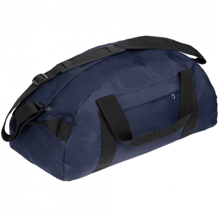 Спортивная сумка Portager, темно-синяя купить с нанесением логотипа оптом на заказ в интернет-магазине Санкт-Петербург