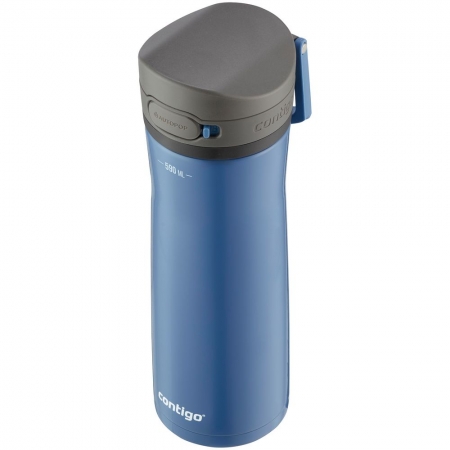 Термобутылка Jackson Сhill 2.0, вакуумная, голубая купить с нанесением логотипа оптом на заказ в интернет-магазине Санкт-Петербург