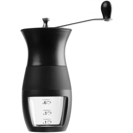 Мельница для кофе Burr, черная купить с нанесением логотипа оптом на заказ в интернет-магазине Санкт-Петербург