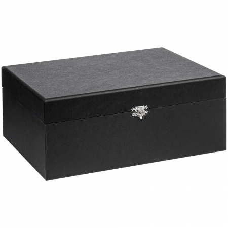 Коробка Charcoal ver.2, черная купить с нанесением логотипа оптом на заказ в интернет-магазине Санкт-Петербург