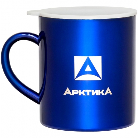 Термокружка «Арктика 200», синяя купить с нанесением логотипа оптом на заказ в интернет-магазине Санкт-Петербург