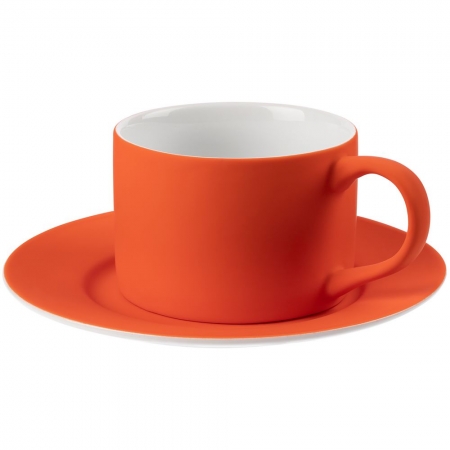 Чайная пара Best Morning, оранжевая купить с нанесением логотипа оптом на заказ в интернет-магазине Санкт-Петербург