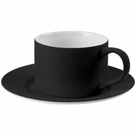 Чайная пара Best Morning, черная купить с нанесением логотипа оптом на заказ в интернет-магазине Санкт-Петербург