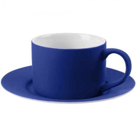 Чайная пара Best Morning, синяя купить с нанесением логотипа оптом на заказ в интернет-магазине Санкт-Петербург