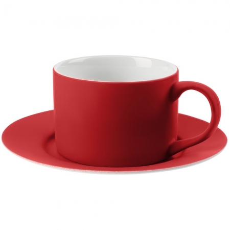 Чайная пара Best Morning, красная купить с нанесением логотипа оптом на заказ в интернет-магазине Санкт-Петербург