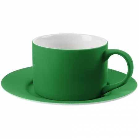 Чайная пара Best Morning, зеленая купить с нанесением логотипа оптом на заказ в интернет-магазине Санкт-Петербург